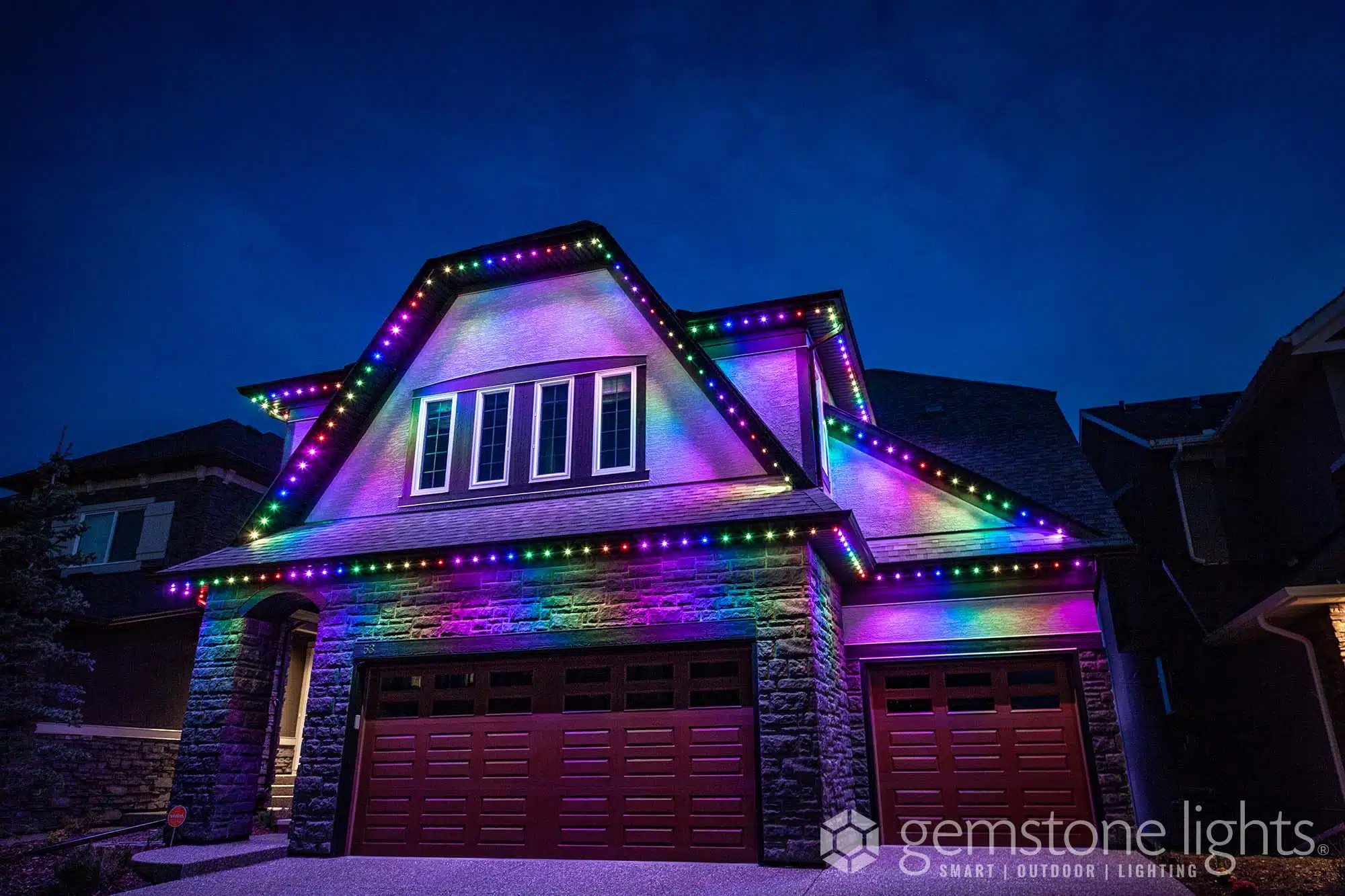 Frontline Fire & Electrical_Calgary Christmas Lighting Gemstone_Residential10